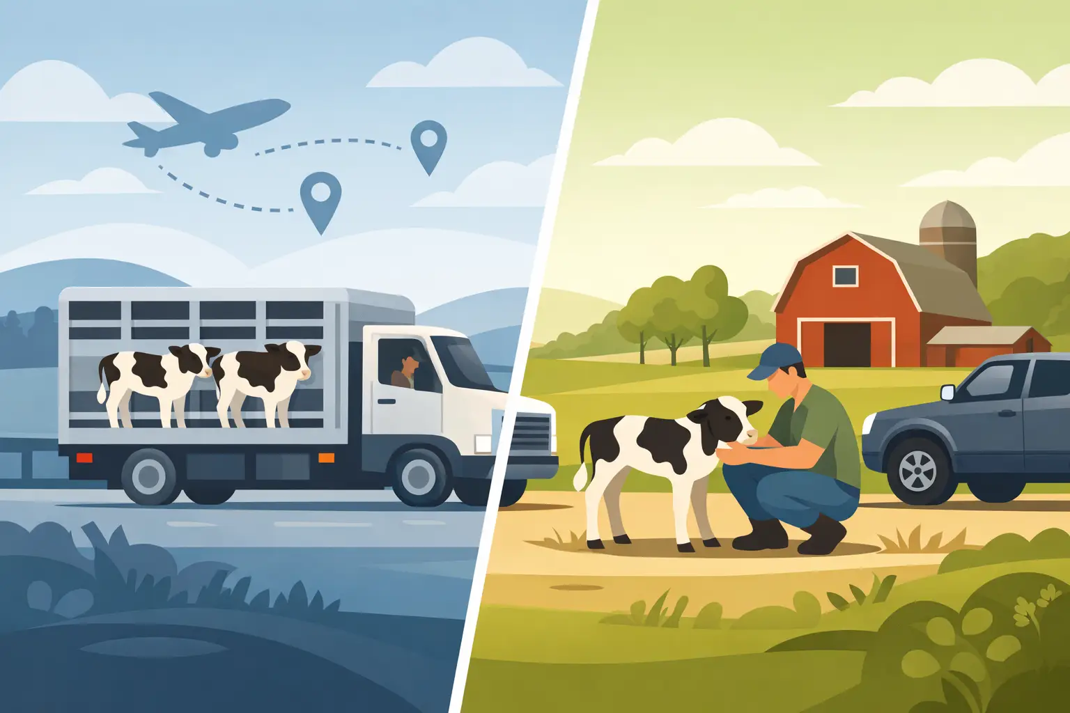 Transport cieląt czy odbiór własny?